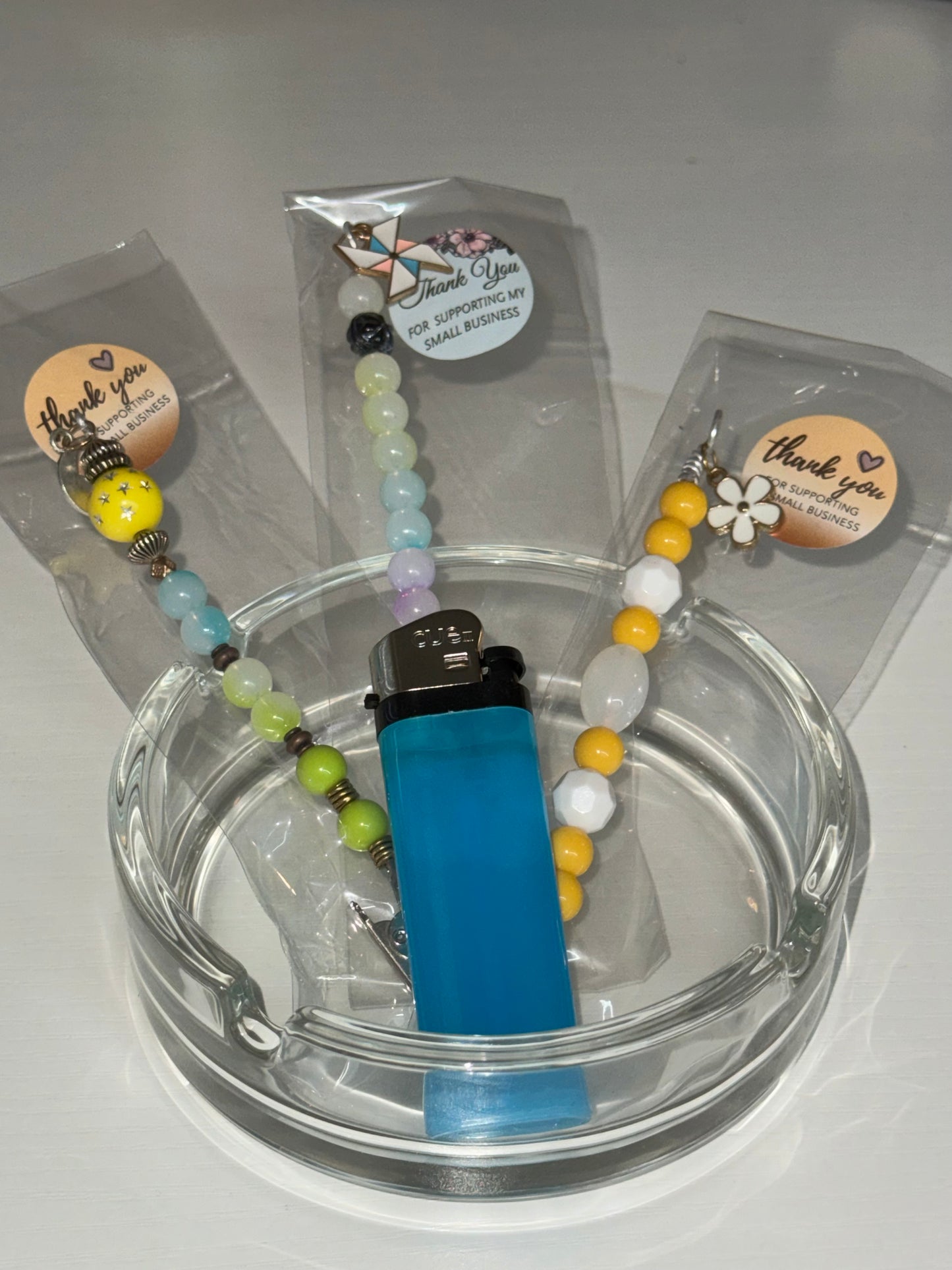 3 Pack Bracelet/Roach Clip Helper w/Lighter & Ashtray Monthly